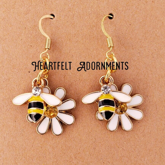 Cute Mini Bee and Daisy Dangles